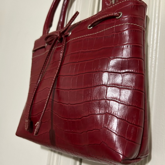 Womens Amanda Smith "Ruby Red" Faux Leather Handbag - Picture 8 of 16